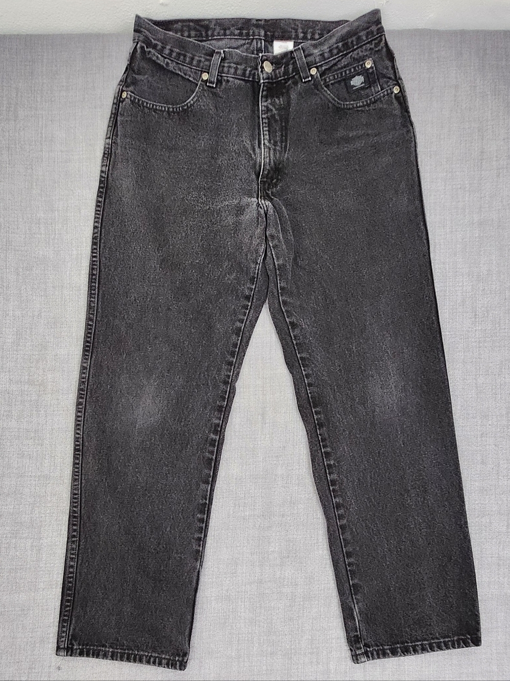 Vintage Harley-Davidson Black Fade 100% Cotton Relaxed Fit Denim Jeans. 33×30